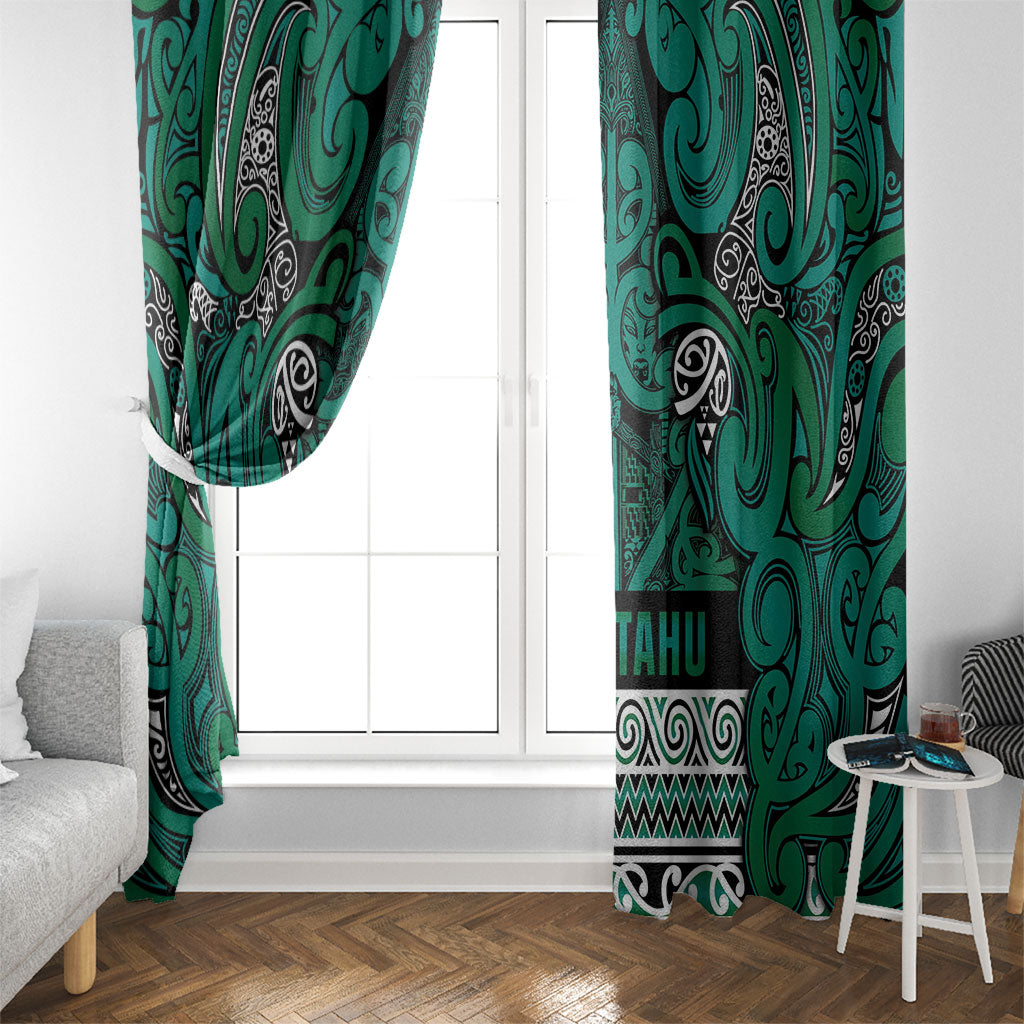 Aotearoa Iwi Ngai Tahu Window Curtain Maori Wharenui House Tribal Pattern LT9 - Polynesian Pride