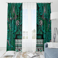 Aotearoa Iwi Ngai Tahu Window Curtain Maori Wharenui House Tribal Pattern LT9 - Polynesian Pride