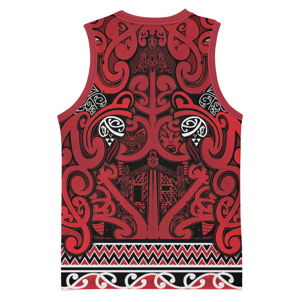 Aotearoa Iwi Ngati Kahungunu Basketball Jersey Maori Wharenui House Tribal Pattern LT9 - Polynesian Pride