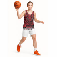 Aotearoa Iwi Ngati Kahungunu Basketball Jersey Maori Wharenui House Tribal Pattern LT9 - Polynesian Pride