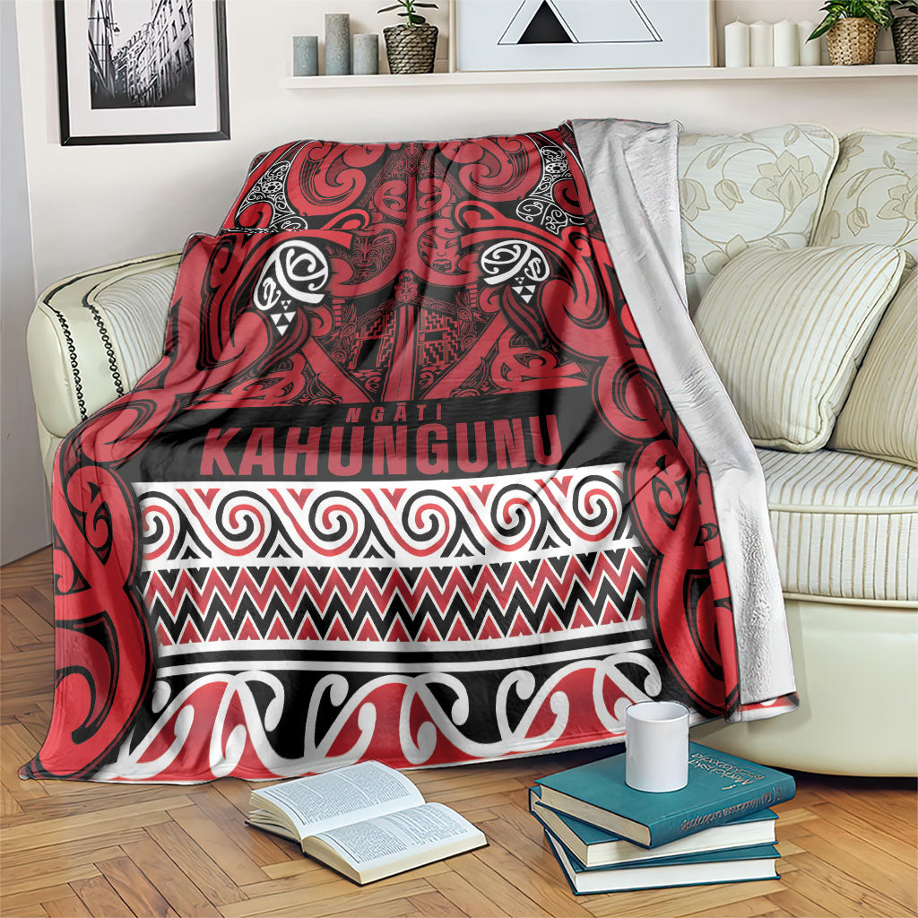 Aotearoa Iwi Ngati Kahungunu Blanket Maori Wharenui House Tribal Pattern LT9 Dark red - Polynesian Pride