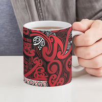 Aotearoa Iwi Ngati Kahungunu Ceramic Mug Maori Wharenui House Tribal Pattern LT9 - Polynesian Pride