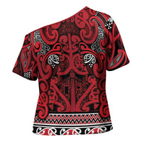 Aotearoa Iwi Ngati Kahungunu Cross Shoulder Shirt Maori Wharenui House Tribal Pattern LT9 - Polynesian Pride