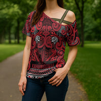 Aotearoa Iwi Ngati Kahungunu Cross Shoulder Shirt Maori Wharenui House Tribal Pattern LT9 - Polynesian Pride