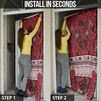 Aotearoa Iwi Ngati Kahungunu Door Cover Maori Wharenui House Tribal Pattern LT9 - Polynesian Pride