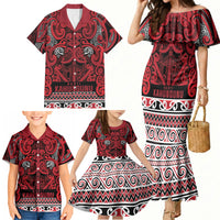 Aotearoa Iwi Ngati Kahungunu Family Matching Mermaid Dress and Hawaiian Shirt Maori Wharenui House Tribal Pattern LT9 - Polynesian Pride