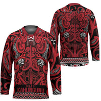 Aotearoa Iwi Ngati Kahungunu Hockey Jersey Maori Wharenui House Tribal Pattern LT9 - Polynesian Pride