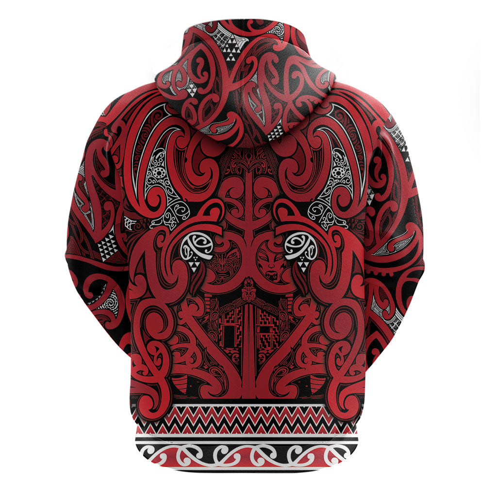 Aotearoa Iwi Ngati Kahungunu Hoodie Maori Wharenui House Tribal Pattern LT9 - Polynesian Pride