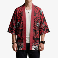 Aotearoa Iwi Ngati Kahungunu Kimono Maori Wharenui House Tribal Pattern LT9 - Polynesian Pride