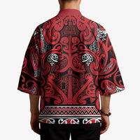 Aotearoa Iwi Ngati Kahungunu Kimono Maori Wharenui House Tribal Pattern LT9 - Polynesian Pride
