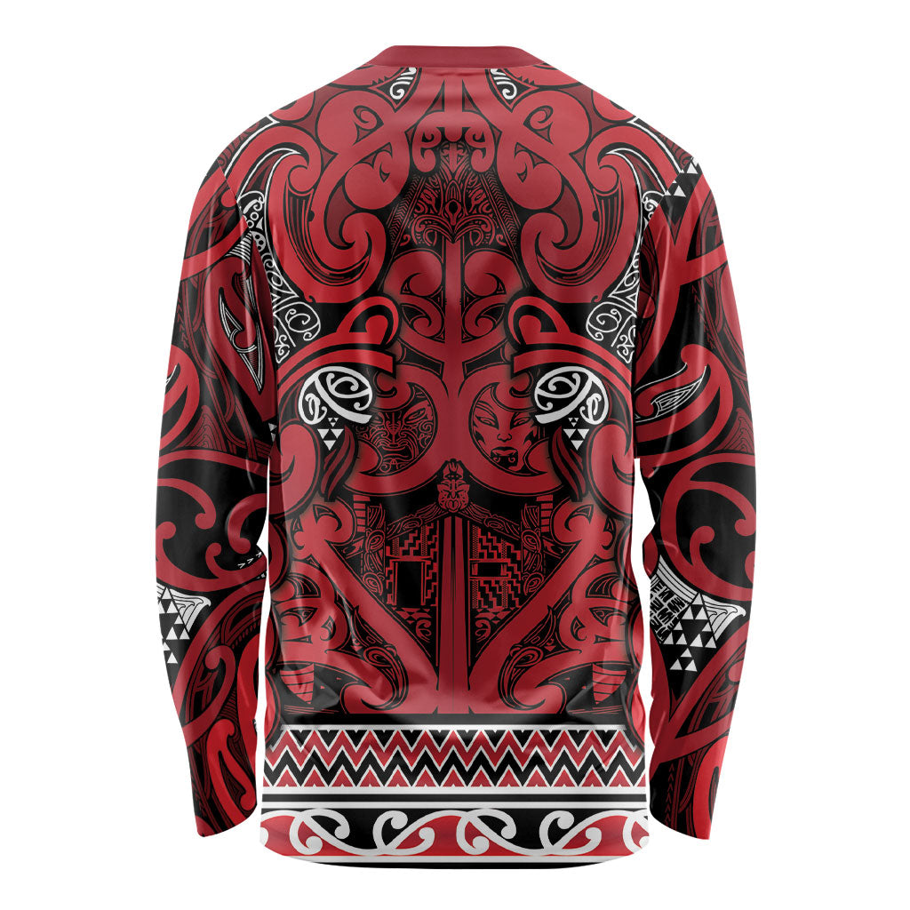 Aotearoa Iwi Ngati Kahungunu Long Sleeve Shirt Maori Wharenui House Tribal Pattern LT9 - Polynesian Pride
