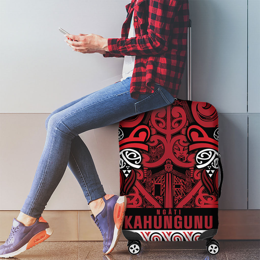 Aotearoa Iwi Ngati Kahungunu Luggage Cover Maori Wharenui House Tribal Pattern LT9 - Polynesian Pride