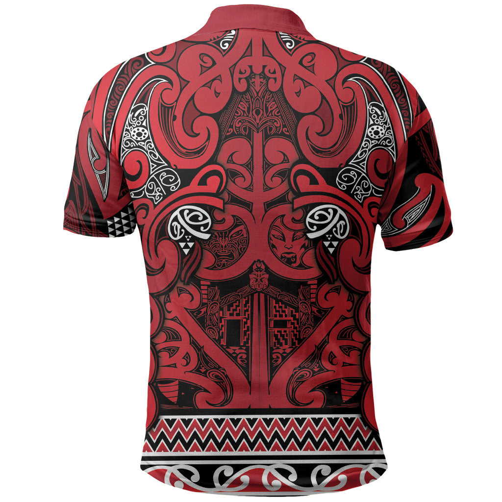 Aotearoa Iwi Ngati Kahungunu Polo Shirt Maori Wharenui House Tribal Pattern LT9 - Polynesian Pride