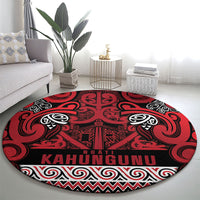 Aotearoa Iwi Ngati Kahungunu Round Carpet Maori Wharenui House Tribal Pattern LT9 - Polynesian Pride