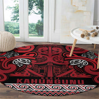 Aotearoa Iwi Ngati Kahungunu Round Carpet Maori Wharenui House Tribal Pattern LT9 - Polynesian Pride
