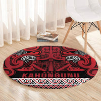 Aotearoa Iwi Ngati Kahungunu Round Carpet Maori Wharenui House Tribal Pattern LT9 - Polynesian Pride