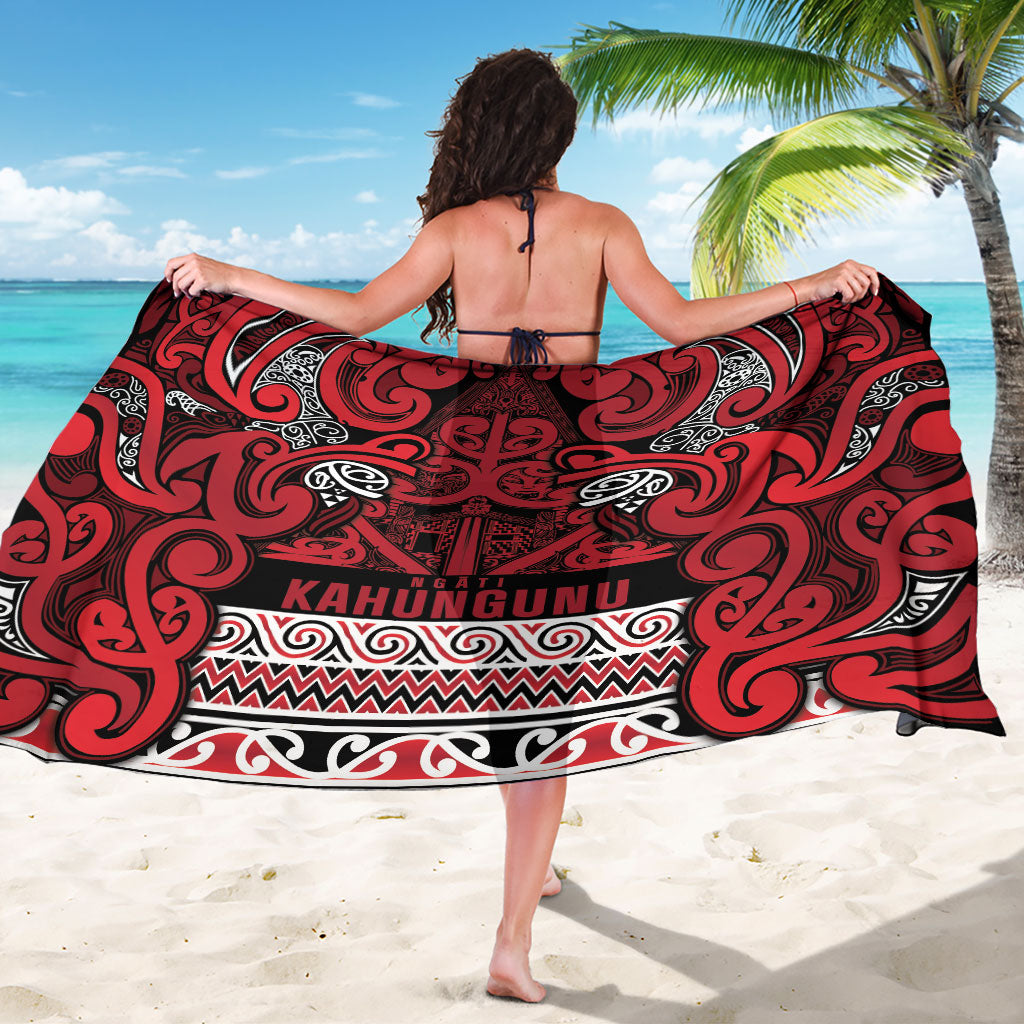 Aotearoa Iwi Ngati Kahungunu Sarong Maori Wharenui House Tribal Pattern LT9 - Polynesian Pride