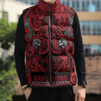 Aotearoa Iwi Ngati Kahungunu Sleeveless Puffer Jacket Maori Wharenui House Tribal Pattern LT9 - Polynesian Pride