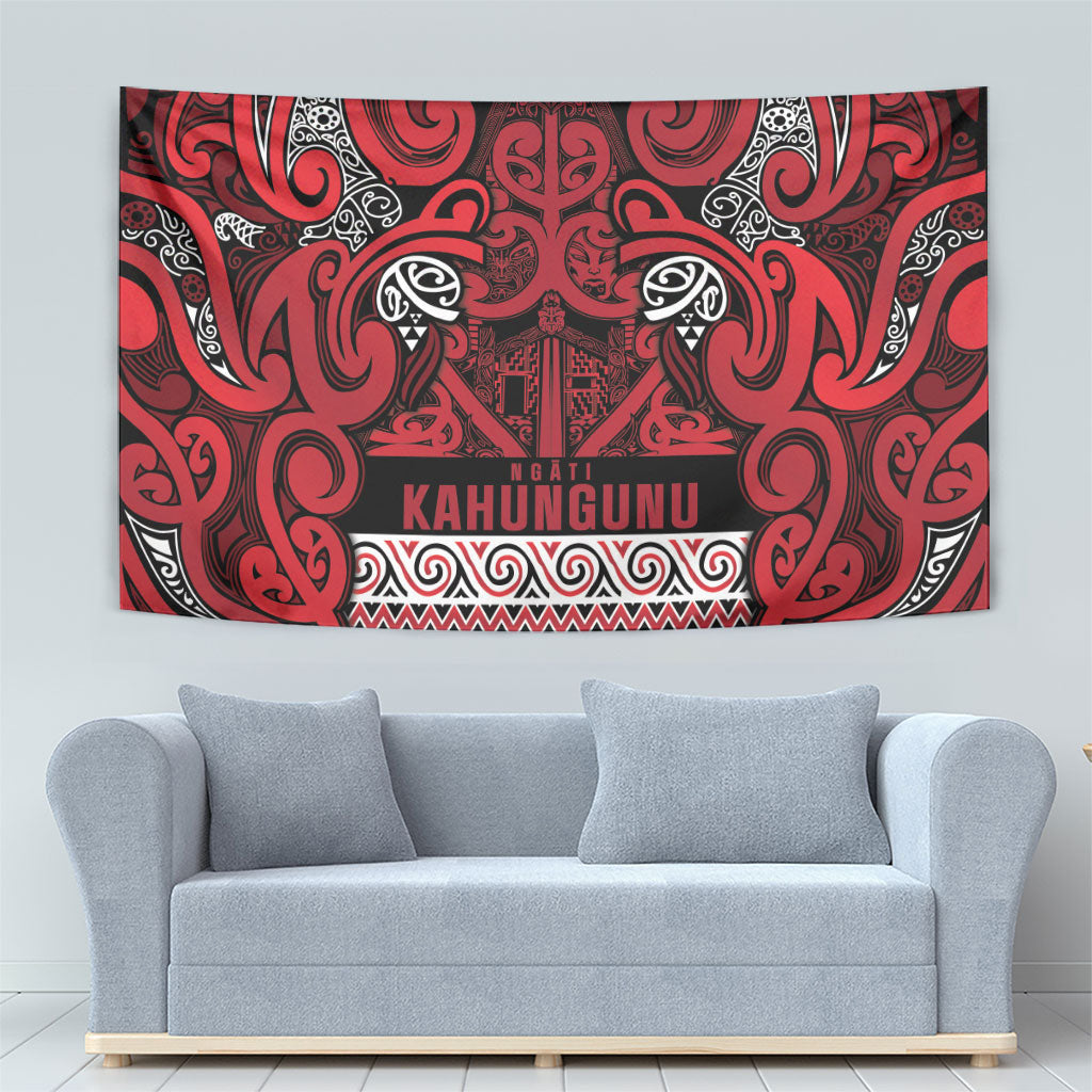 Aotearoa Iwi Ngati Kahungunu Tapestry Maori Wharenui House Tribal Pattern LT9 - Polynesian Pride