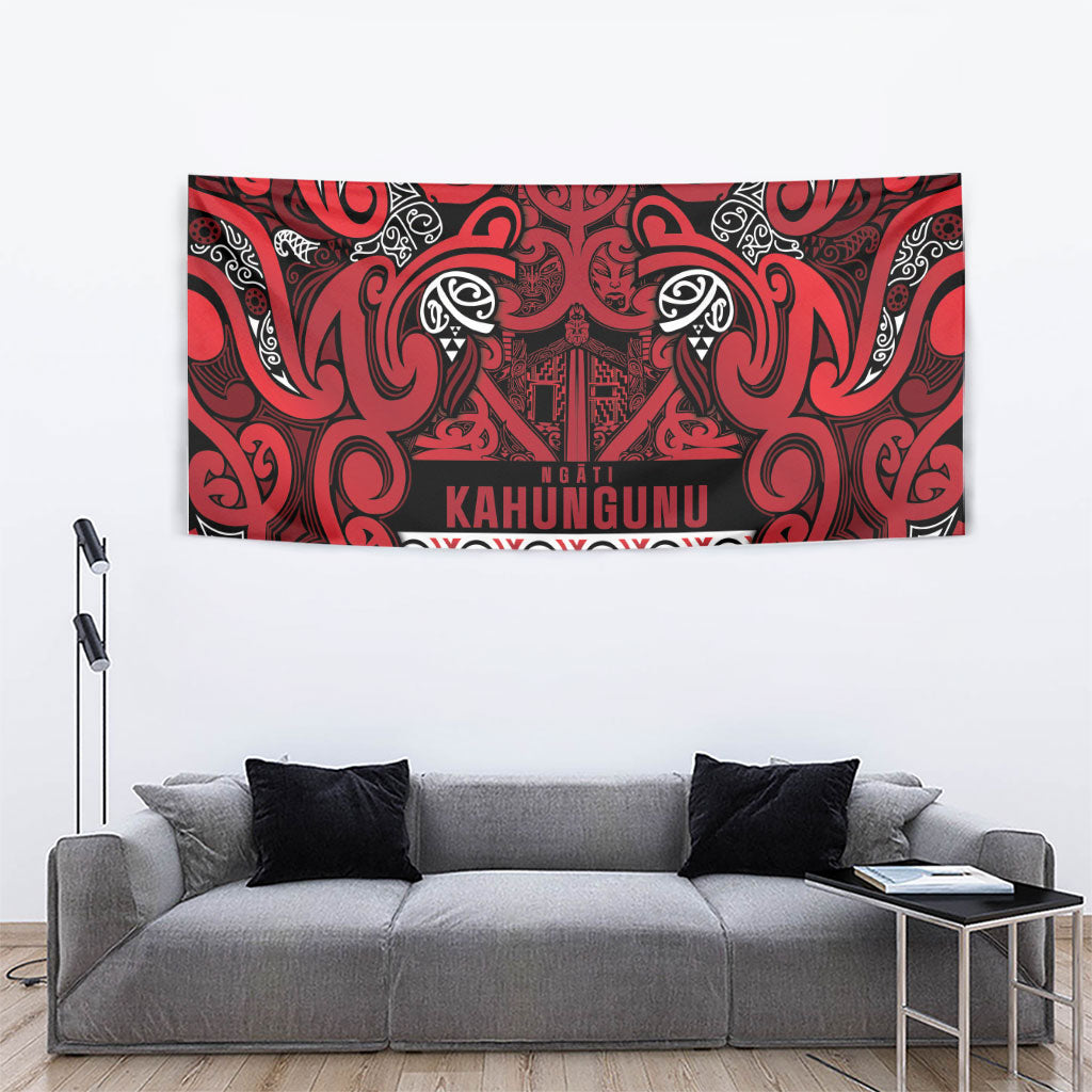 Aotearoa Iwi Ngati Kahungunu Tapestry Maori Wharenui House Tribal Pattern LT9 - Polynesian Pride