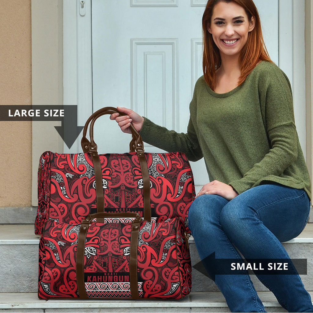 Aotearoa Iwi Ngati Kahungunu Travel Bag Maori Wharenui House Tribal Pattern LT9 - Polynesian Pride