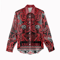 Aotearoa Iwi Ngati Kahungunu Women Casual Shirt Maori Wharenui House Tribal Pattern LT9 - Polynesian Pride