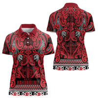 Aotearoa Iwi Ngati Kahungunu Women Polo Shirt Maori Wharenui House Tribal Pattern LT9 - Polynesian Pride