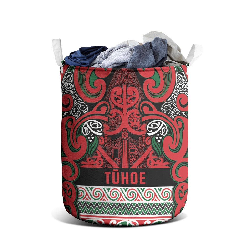 Aotearoa Iwi Tuhoe Laundry Basket Maori Wharenui House Tribal Pattern LT9 - Polynesian Pride