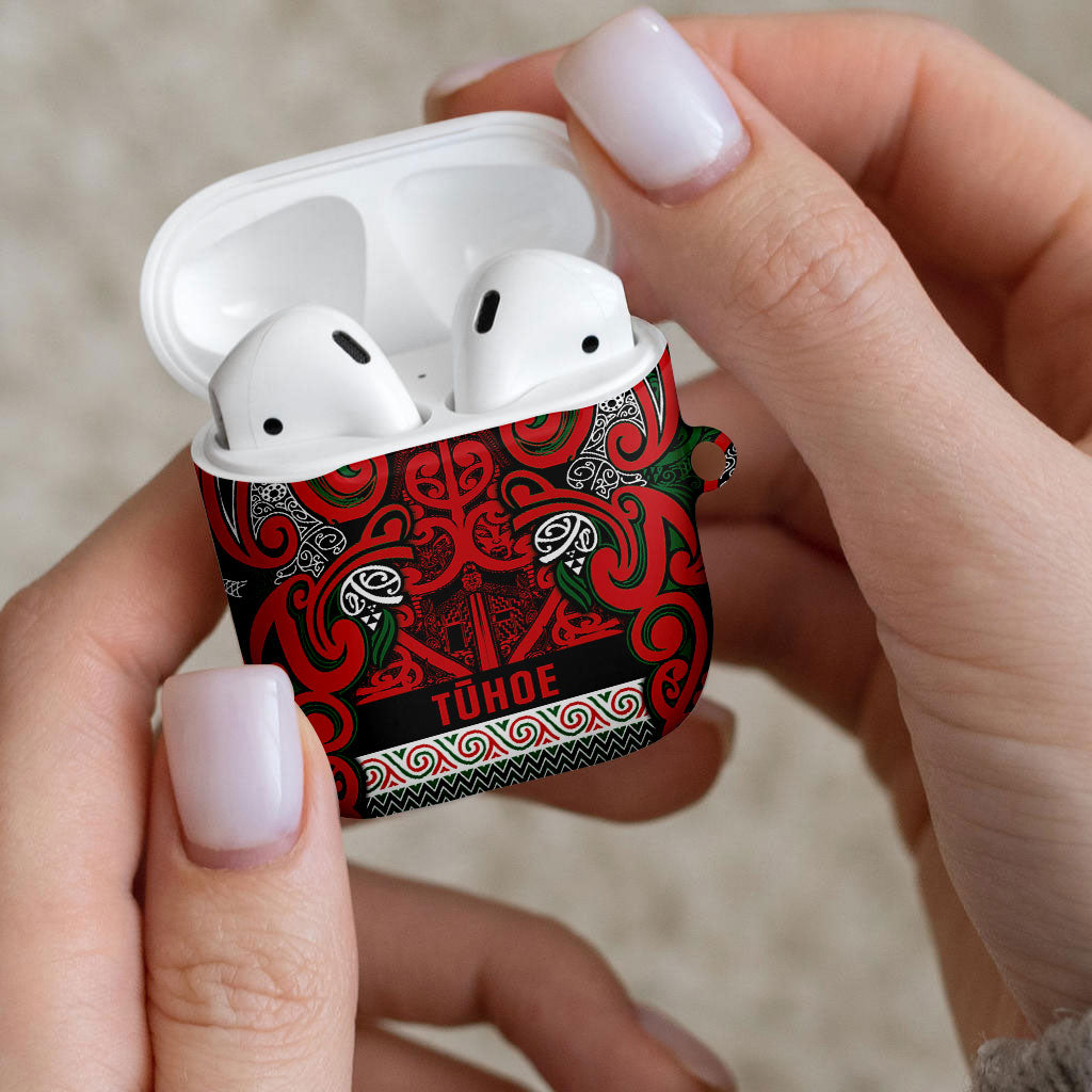 Aotearoa Iwi Tuhoe AirPods Case Maori Wharenui House Tribal Pattern LT9 - Polynesian Pride