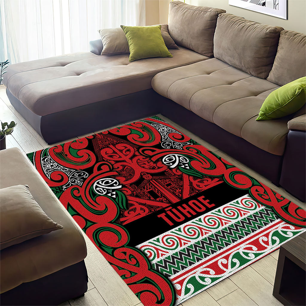 Aotearoa Iwi Tuhoe Area Rug Maori Wharenui House Tribal Pattern LT9 - Polynesian Pride
