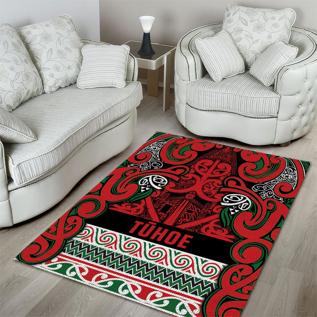 Aotearoa Iwi Tuhoe Area Rug Maori Wharenui House Tribal Pattern LT9 - Polynesian Pride