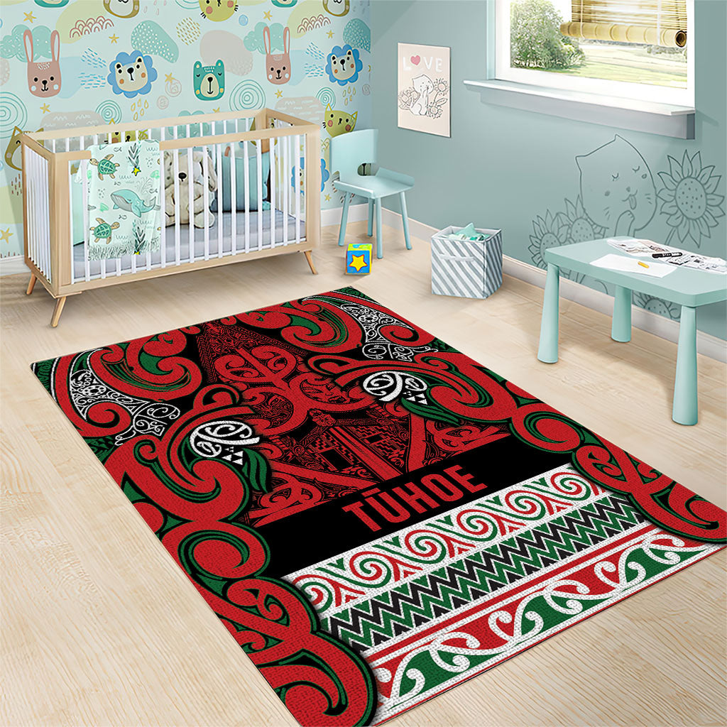 Aotearoa Iwi Tuhoe Area Rug Maori Wharenui House Tribal Pattern LT9 - Polynesian Pride