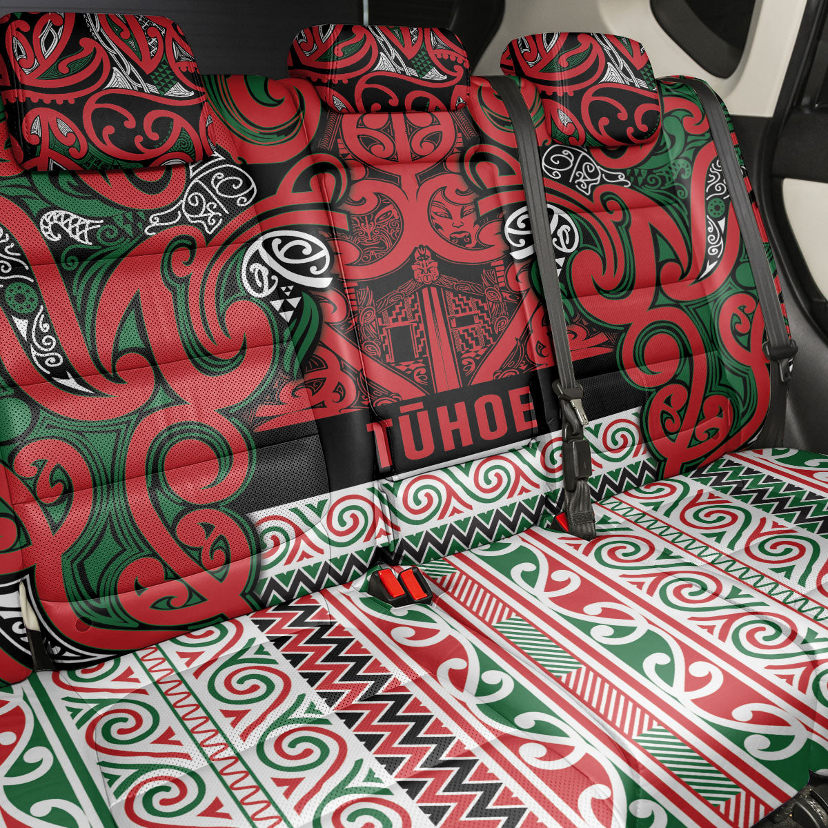 Aotearoa Iwi Tuhoe Back Car Seat Cover Maori Wharenui House Tribal Pattern LT9 - Polynesian Pride