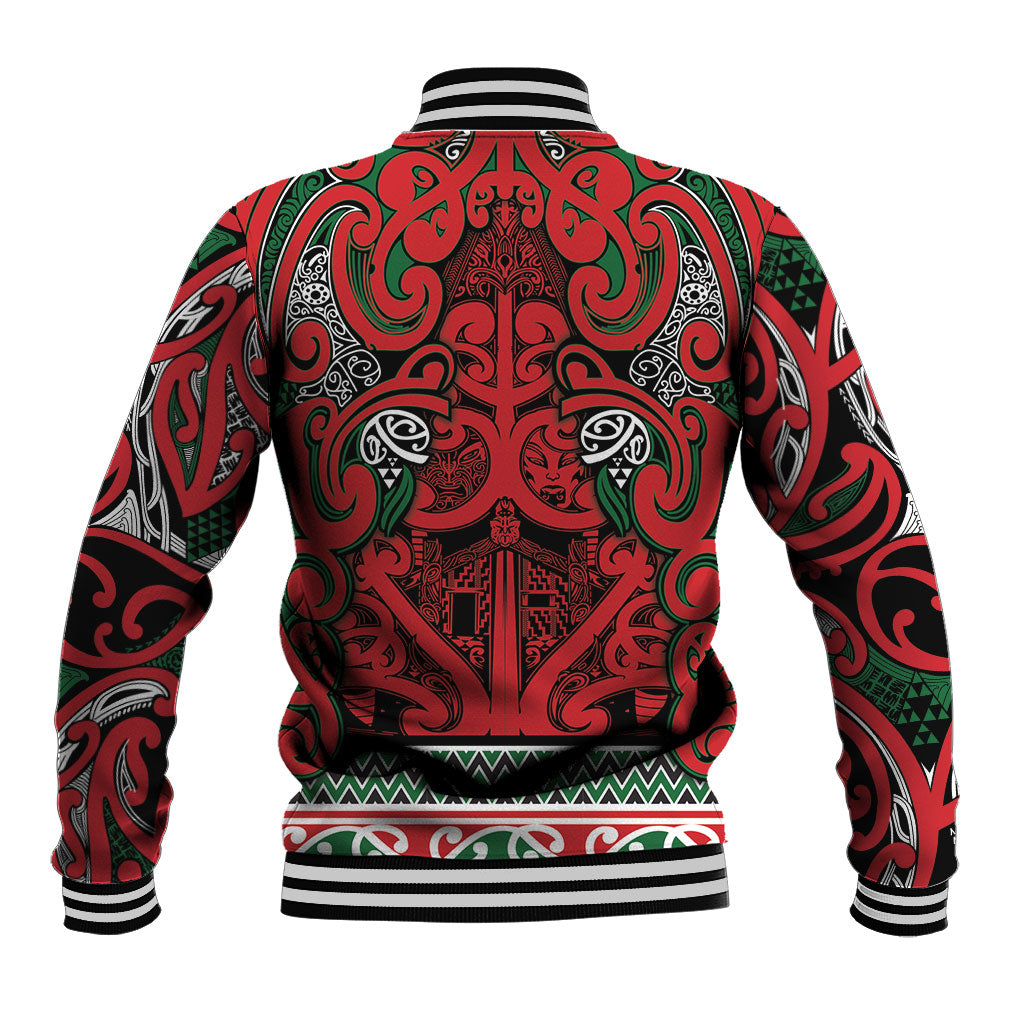 Aotearoa Iwi Tuhoe Baseball Jacket Maori Wharenui House Tribal Pattern LT9 - Polynesian Pride