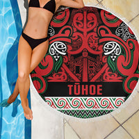 Aotearoa Iwi Tuhoe Beach Blanket Maori Wharenui House Tribal Pattern LT9 - Polynesian Pride