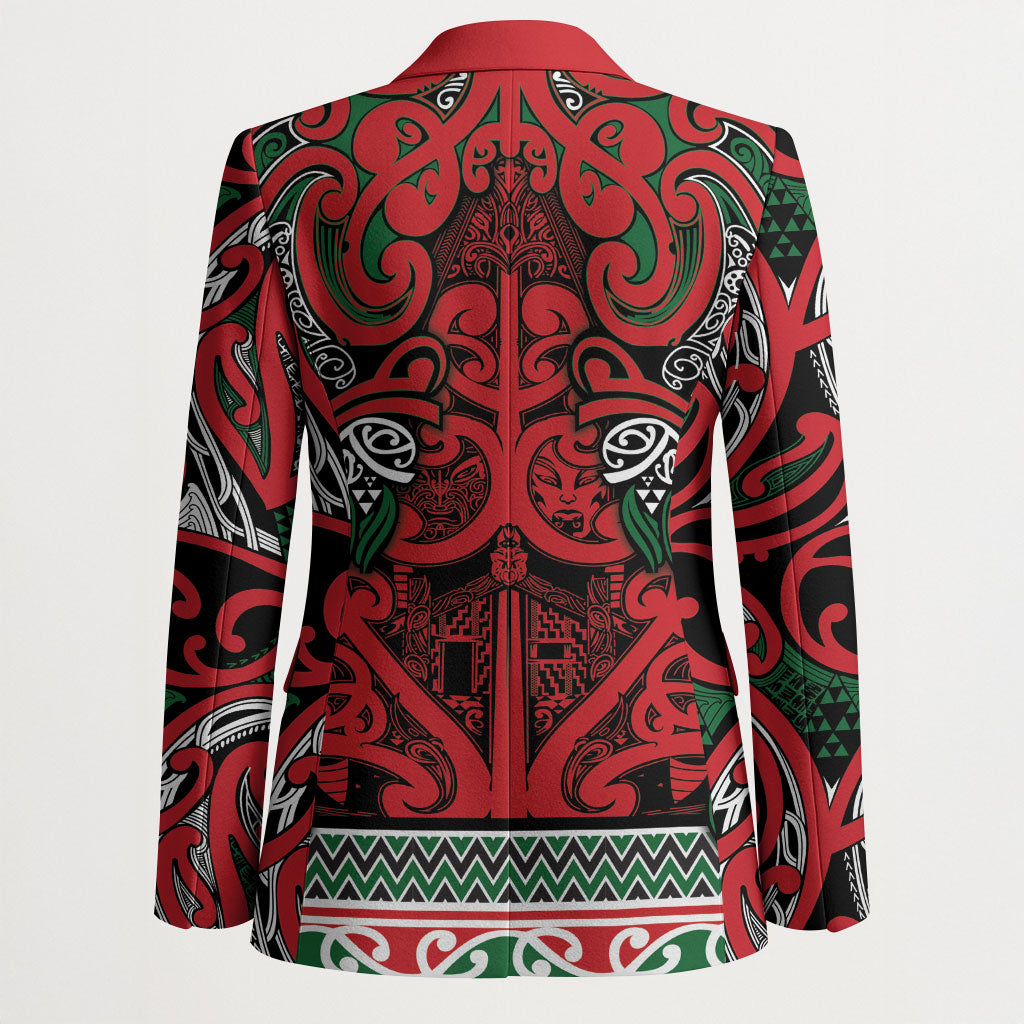 Aotearoa Iwi Tuhoe Blazer Maori Wharenui House Tribal Pattern LT9 - Polynesian Pride