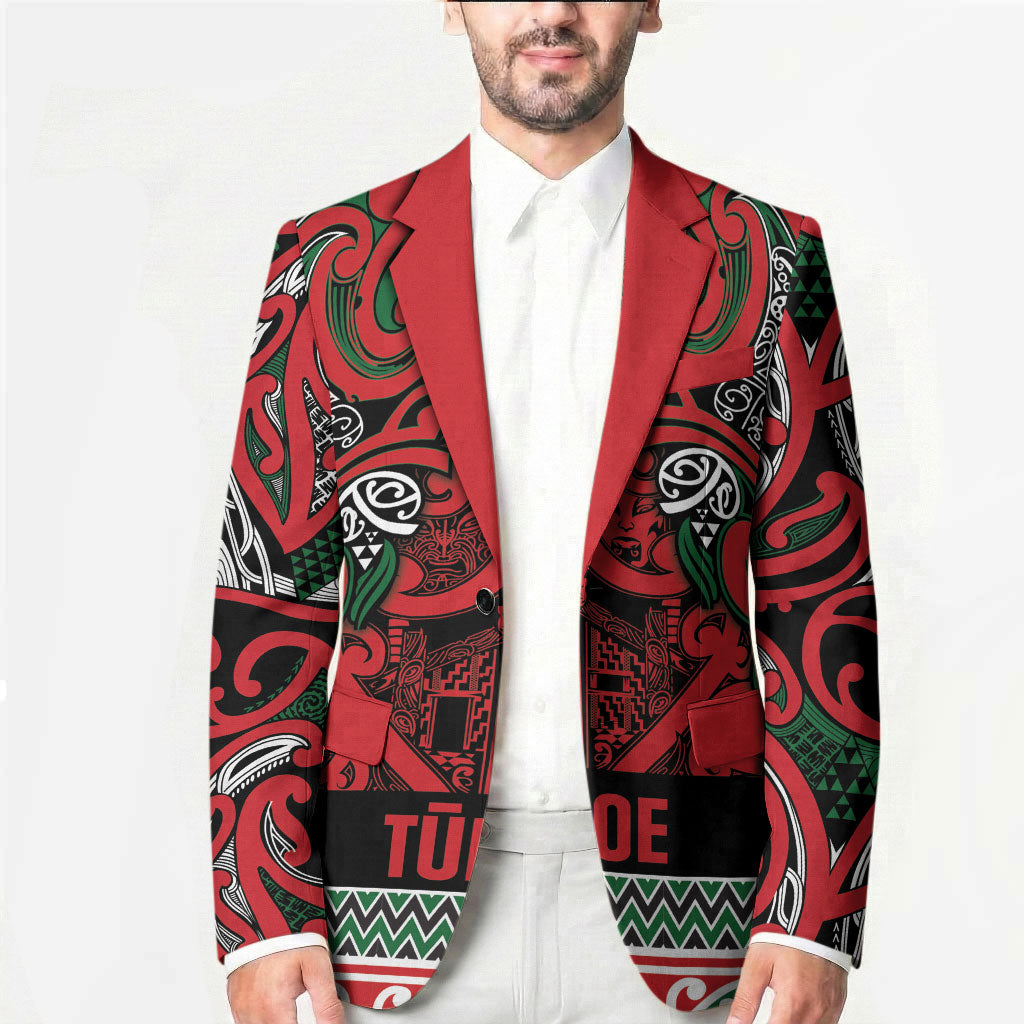 Aotearoa Iwi Tuhoe Blazer Maori Wharenui House Tribal Pattern LT9 - Polynesian Pride
