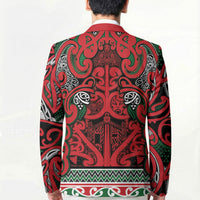Aotearoa Iwi Tuhoe Blazer Maori Wharenui House Tribal Pattern LT9 - Polynesian Pride