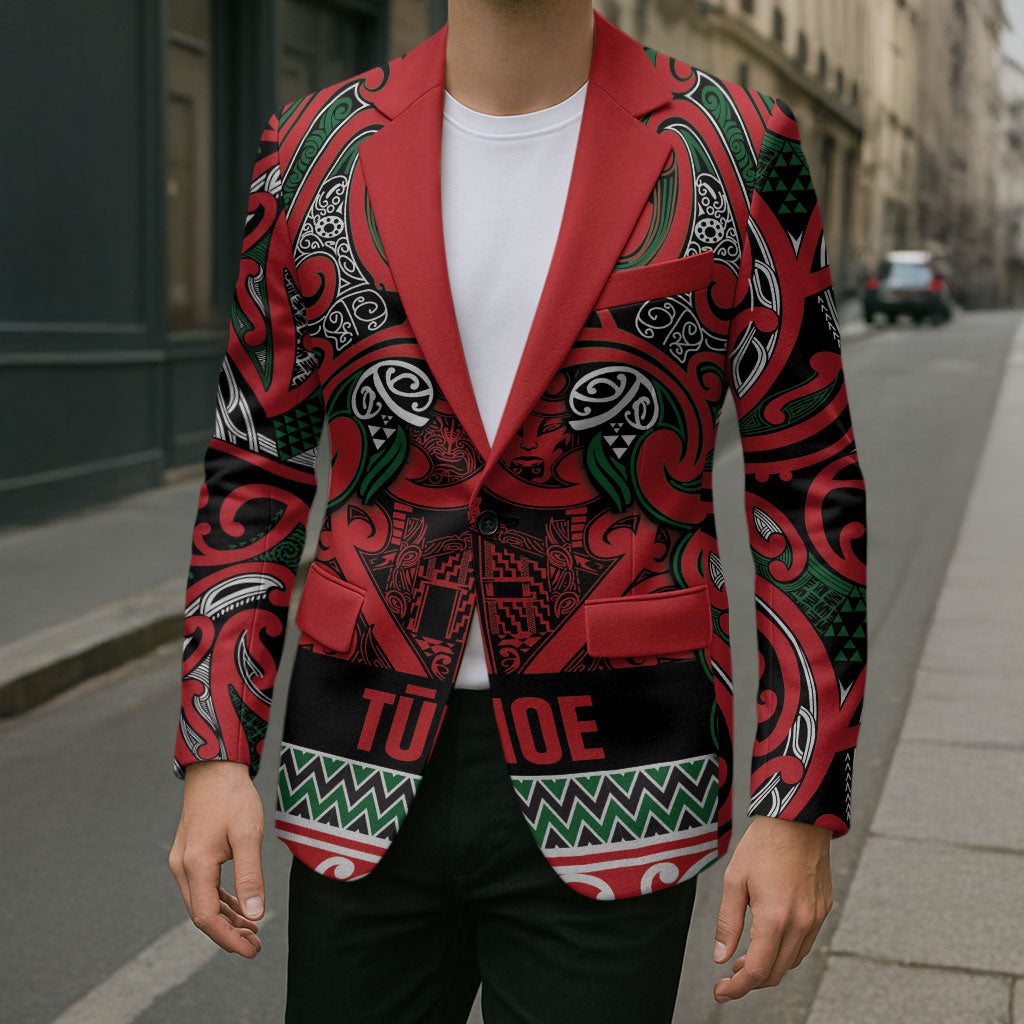 Aotearoa Iwi Tuhoe Blazer Maori Wharenui House Tribal Pattern LT9 - Polynesian Pride