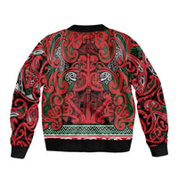 Aotearoa Iwi Tuhoe Bomber Jacket Maori Wharenui House Tribal Pattern LT9 - Polynesian Pride