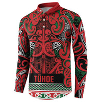Aotearoa Iwi Tuhoe Button Sweatshirt Maori Wharenui House Tribal Pattern LT9 - Polynesian Pride