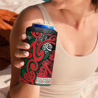Aotearoa Iwi Tuhoe 4 in 1 Can Cooler Tumbler Maori Wharenui House Tribal Pattern LT9 - Polynesian Pride