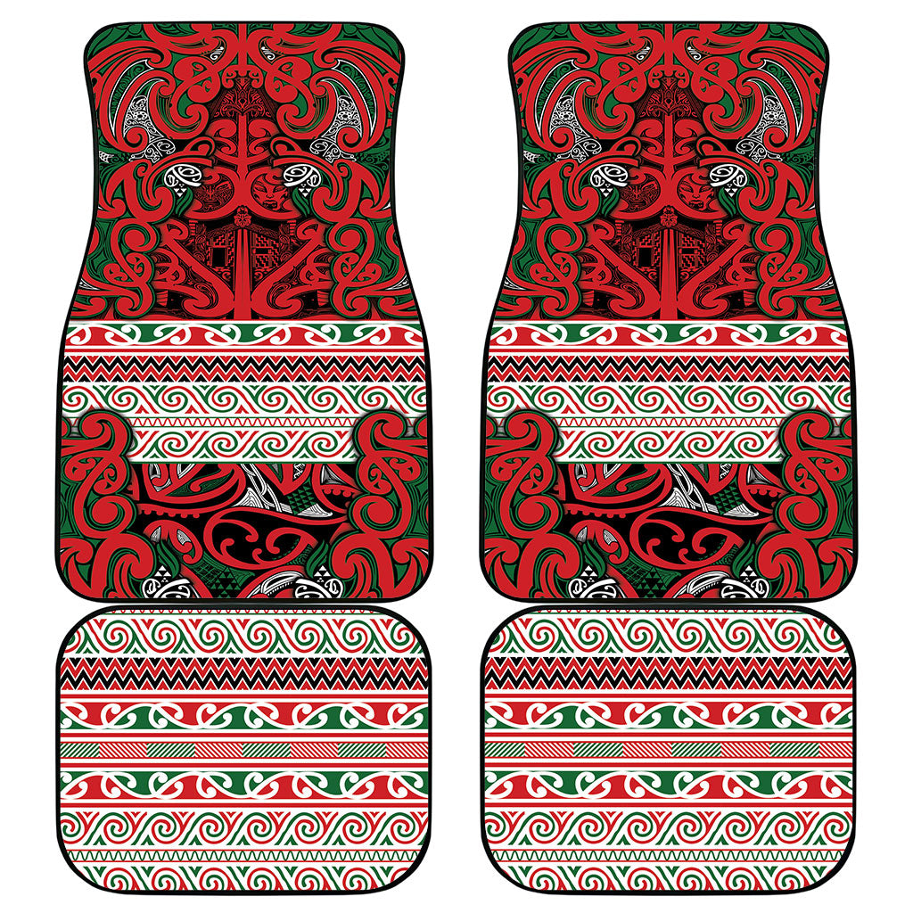 Aotearoa Iwi Tuhoe Car Mats Maori Wharenui House Tribal Pattern LT9 - Polynesian Pride
