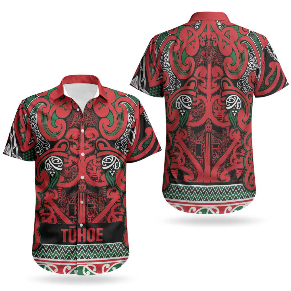 Aotearoa Iwi Tuhoe Couples Matching Summer Maxi Dress and Hawaiian Shirt Maori Wharenui House Tribal Pattern LT9 - Polynesian Pride