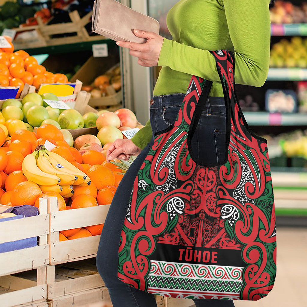Aotearoa Iwi Tuhoe Grocery Bag Maori Wharenui House Tribal Pattern LT9 - Polynesian Pride