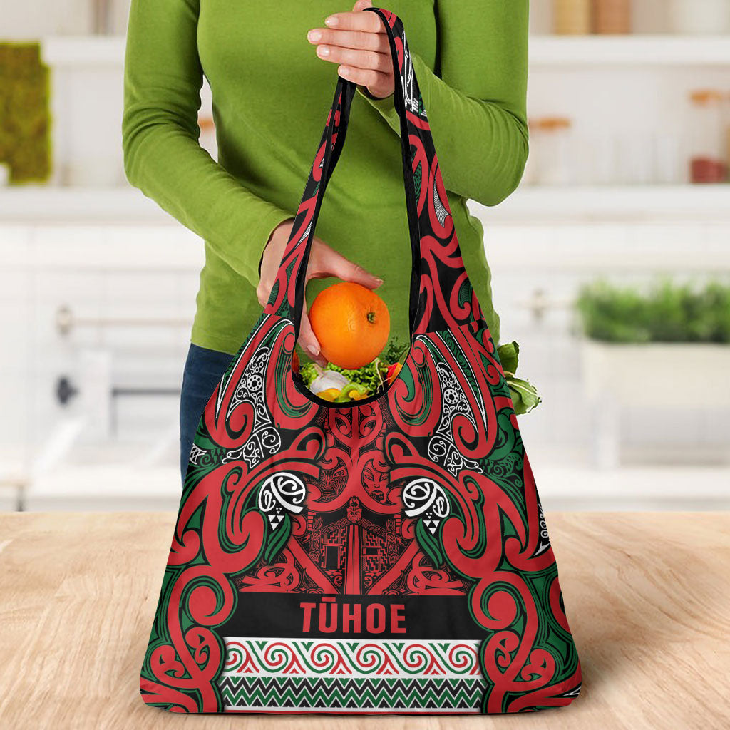 Aotearoa Iwi Tuhoe Grocery Bag Maori Wharenui House Tribal Pattern LT9 - Polynesian Pride