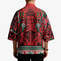 Aotearoa Iwi Tuhoe Kimono Maori Wharenui House Tribal Pattern LT9 - Polynesian Pride