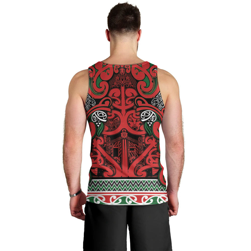 Aotearoa Iwi Tuhoe Men Tank Top Maori Wharenui House Tribal Pattern LT9 - Polynesian Pride