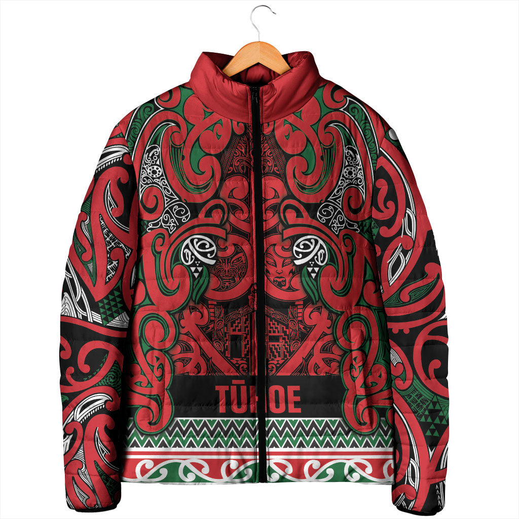 Aotearoa Iwi Tuhoe Padded Jacket Maori Wharenui House Tribal Pattern LT9 - Polynesian Pride