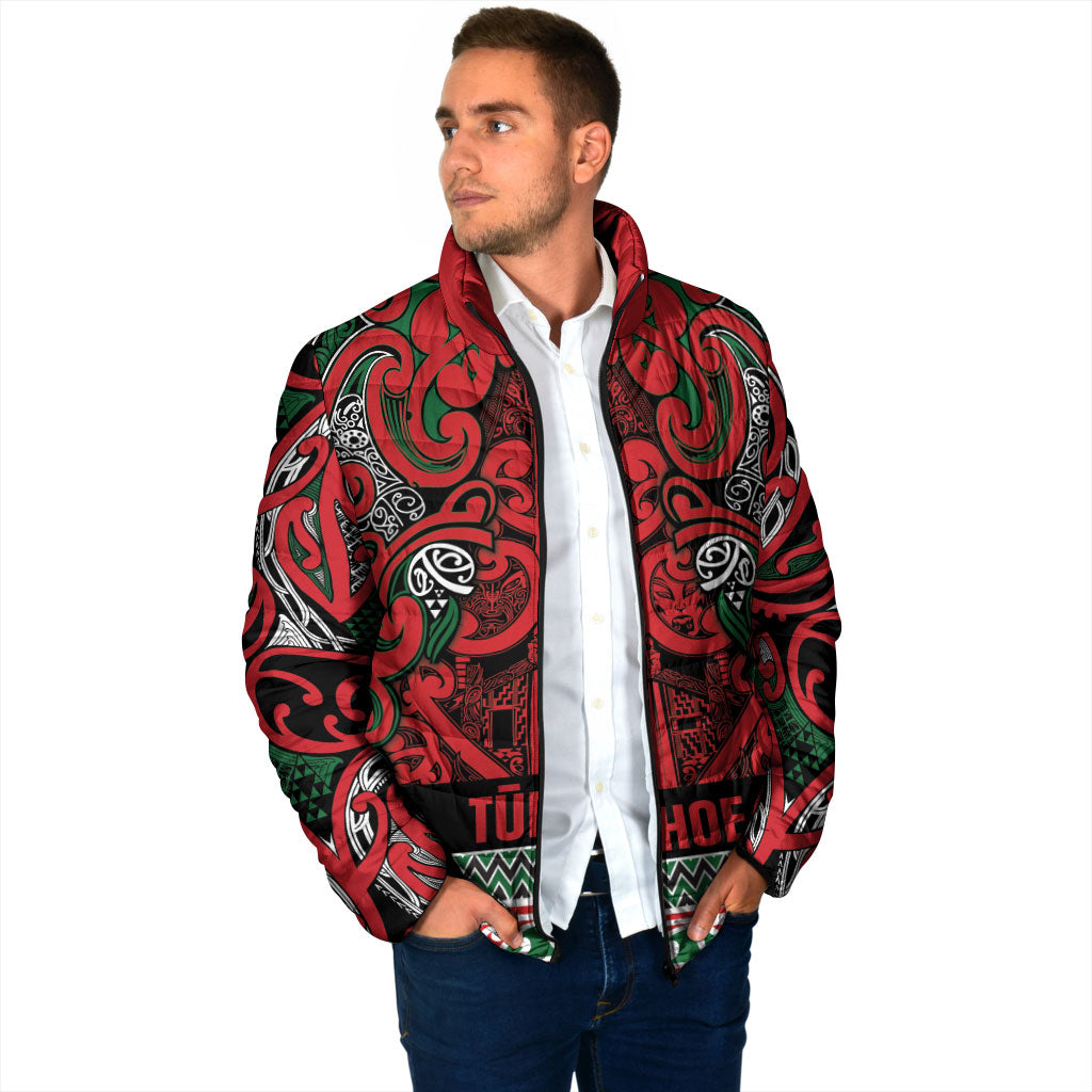 Aotearoa Iwi Tuhoe Padded Jacket Maori Wharenui House Tribal Pattern LT9 - Polynesian Pride